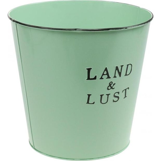 Pot de fleurs vintage en métal avec inscription rétro pour la décoration