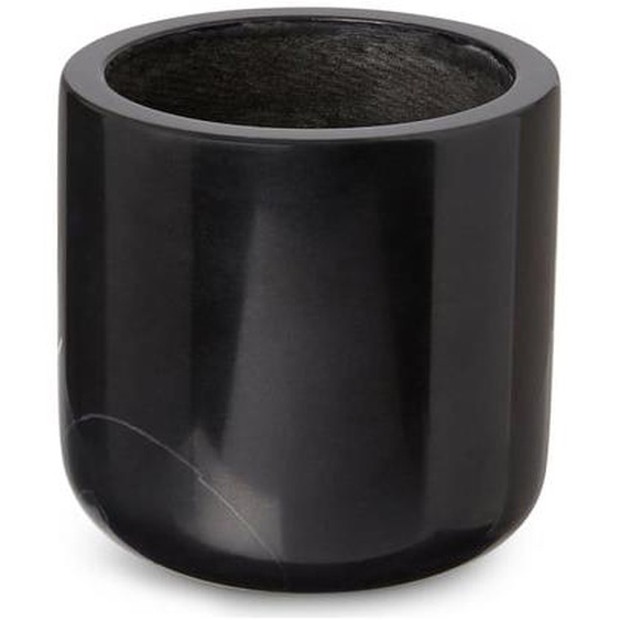 Pot pour brosse à dent Rarble marbre noir H8 x Ø8 cm