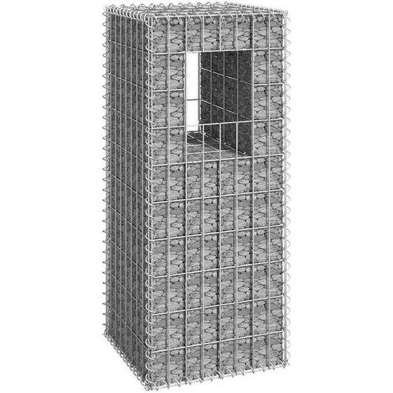 Poteau à panier de gabion 40x40x100 cm Fer