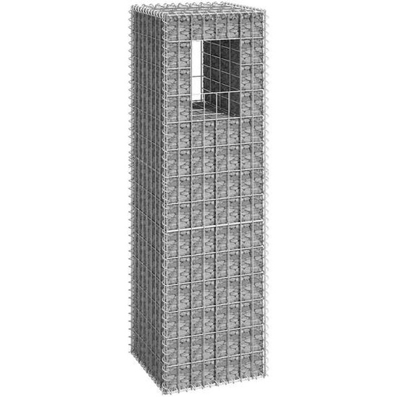 Poteau à panier de gabion 40x40x140 cm Fer