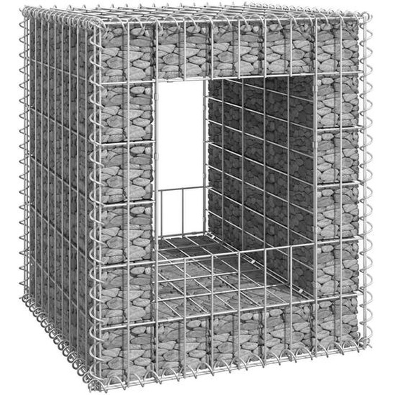 Poteau à panier de gabion 50x50x60 cm Fer