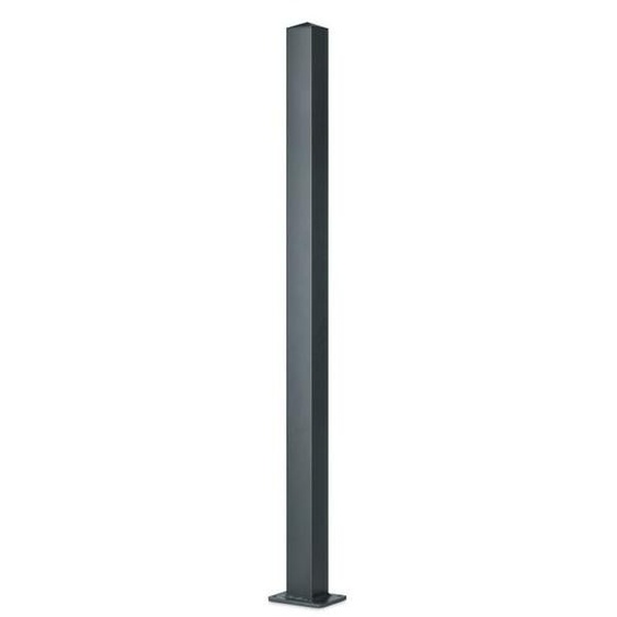 Poteau aluminium sur platine universel chapeau inclus H1,86 m Gris