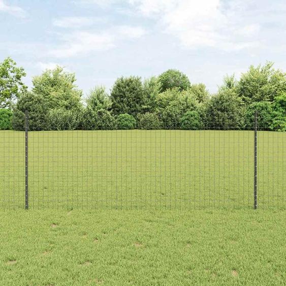 Poteau de clôture. 5 pcs Gris 100 cm Acier