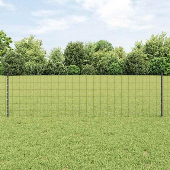 Poteau de clôture. 5 pcs Gris 60 cm Acier