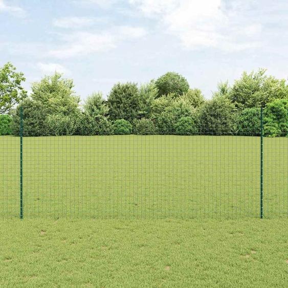 Poteau de clôture. 5 pcs Vert 140 cm Acier
