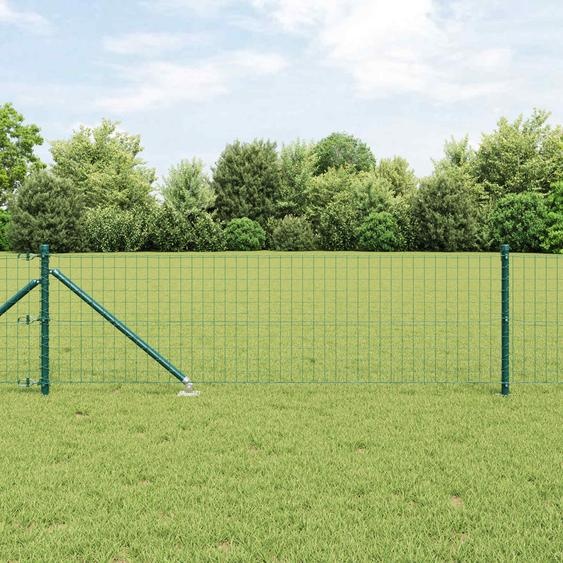 Poteau de clôture. 26 pcs Gris 3,2 x 3,2 x 105 cm
