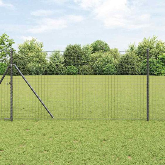 Poteau de clôture. 52 pcs Gris 3,2 x 3,2 x 150 cm