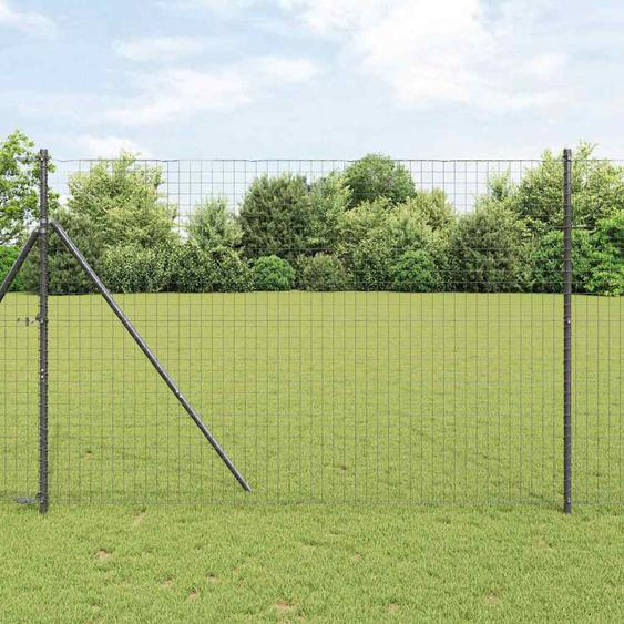 Poteau de clôture. 52 pcs Gris 3,2 x 3,2 x 210 cm