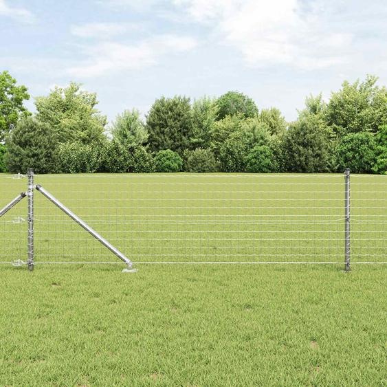 Poteau de clôture. 52 pcs Gris 3,2 x 3,2 x 125 cm