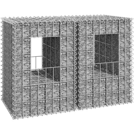 Poteaux à panier de gabion 2 pcs 40x40x60 cm Fer