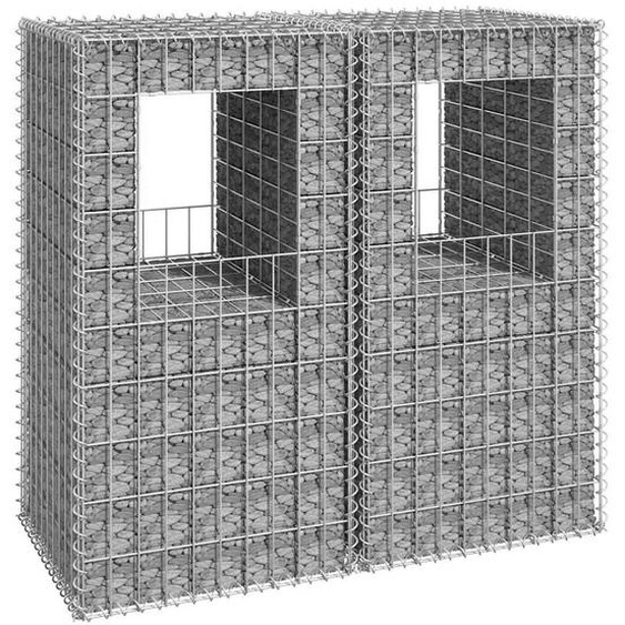 Poteaux à panier de gabion 2 pcs 50x50x100 cm Fer