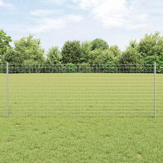 Poteau de clôture. 44 pcs Argenté 120 cm Acier