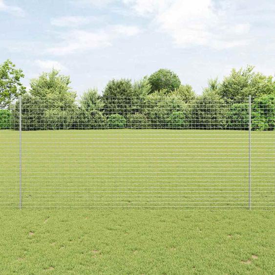 Poteau de clôture. 22 pcs Argenté 200 cm Acier