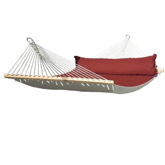 Potenza® Hamac à barres kingsize 220x140cm - Max  200kg - Hamac Double XL -  Fabriqué Main en COLOMBIEN –100% COTON – Panama rouge