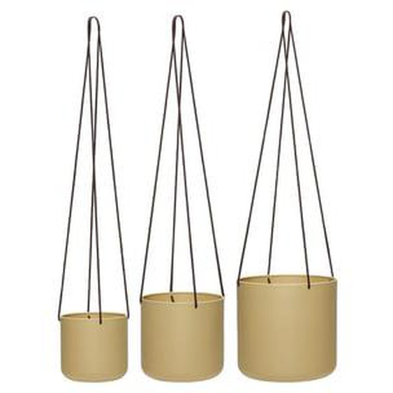 Pots à suspendre Bloom  en coton et fer , set de 3