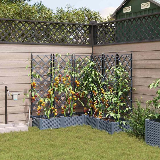 Pots de jardin Gris clair 120 x 120 x 126 cm Acier