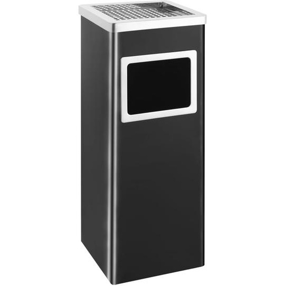 Poubelle à cendrier dhôtel 36 L Acier Noir