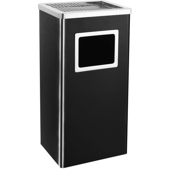 Poubelle à cendrier dhôtel 45 L Acier Noir