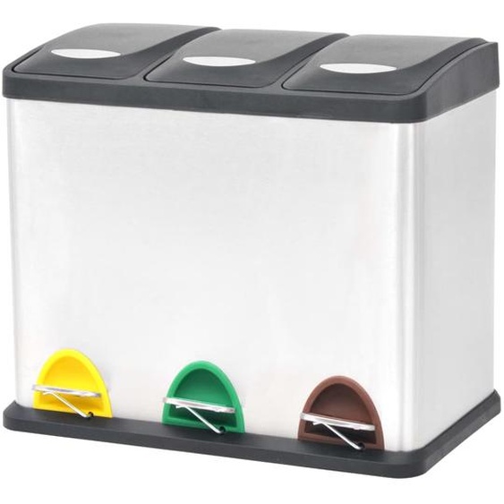 Poubelle à ordures Acier inoxydable 24 L