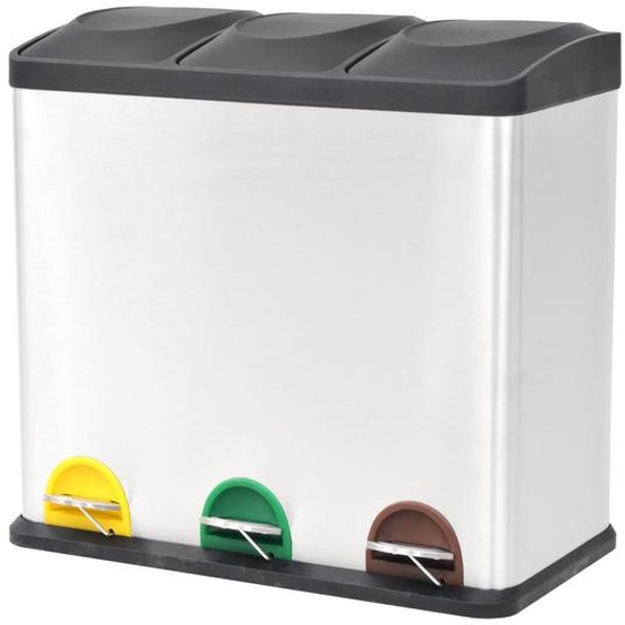 Poubelle à ordures Acier inoxydable 54 L