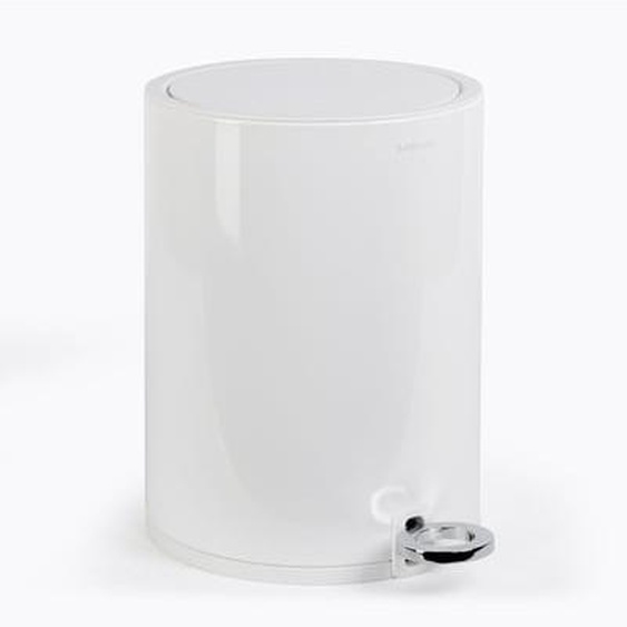 Poubelle à pédale blanc brillant 3l - Step