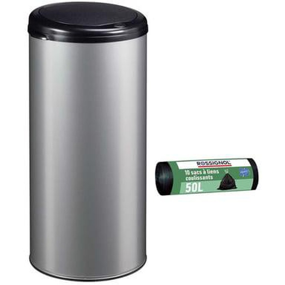 Poubelle de cuisine touch 45L et 10 sacs poubelle 50L - HANDTOUCH ROSSIGNOL