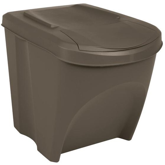 Poubelles à ordures empilables 3 pcs Gris 75 L Polypropylène