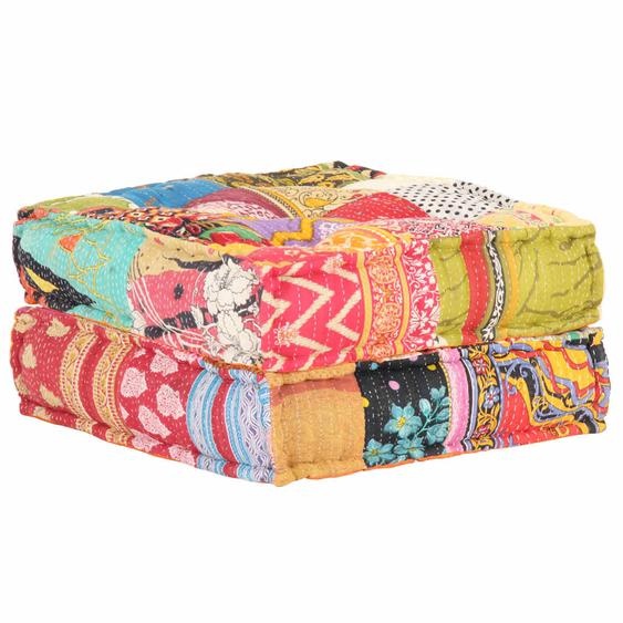 Pouf 60x70x36 cm Patchwork Tissu