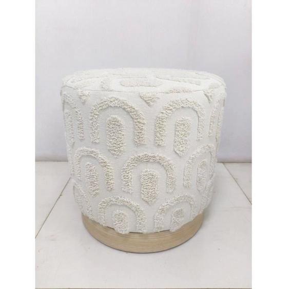 Pouf - Atmosphera - Tufte Copas BLC - Blanc - 1 place - Intérieur