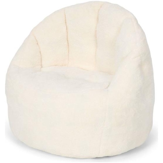 Pouf Bouclette Soft White Blanc Cassé