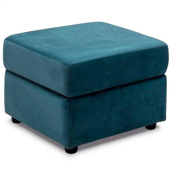 Pouf COFFRE DREAMER velours amore bleu azur