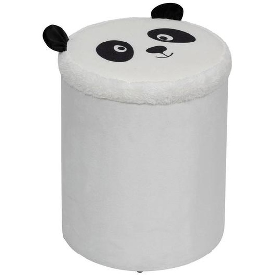 Pouf-coffre Enfant - Anoki Noir Et Blanc