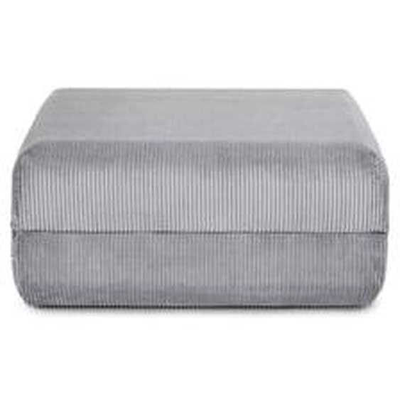 Pouf modulable et convertible - Velours côtelé - Blanc