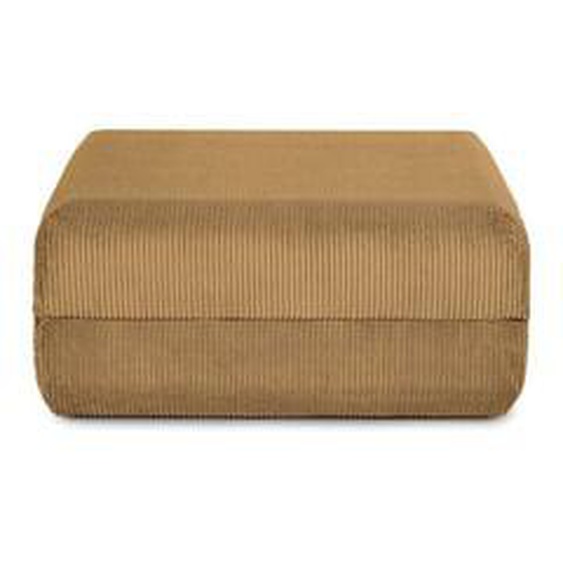 Pouf modulable et convertible - Velours côtelé - Blanc