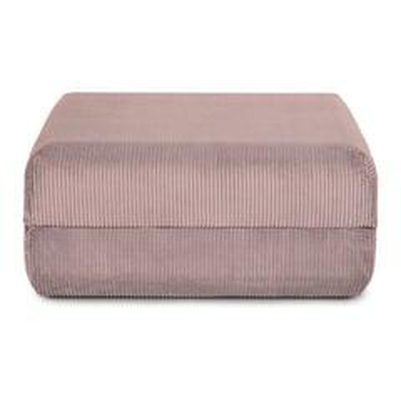Pouf modulable et convertible - Velours côtelé - Blanc