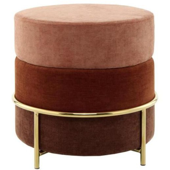 Pouf Design En Velours matilda 48cm Terracotta - Paris Prix Rose