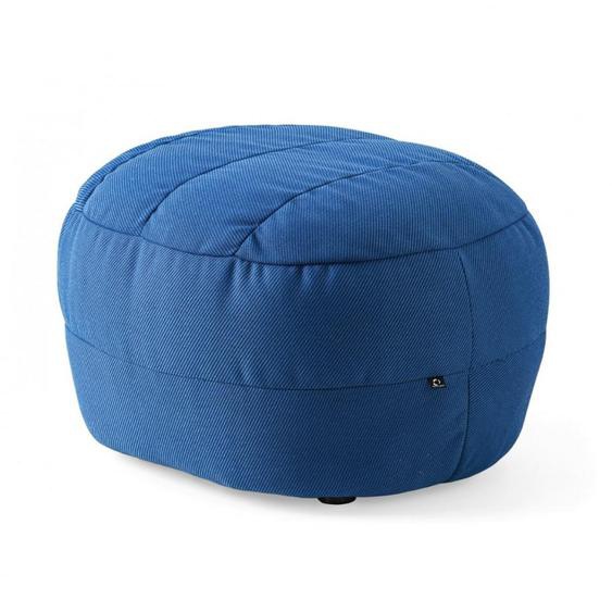 Pouf éco-durable REEF structure bois assise tapissé bleu