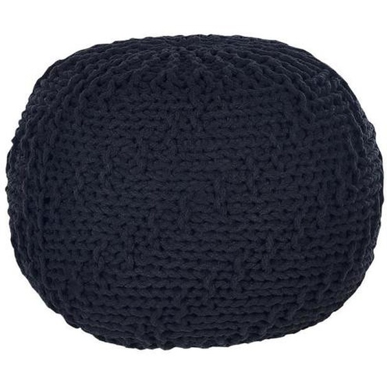 Pouf en coton noir 50 x 35 cm PRIENE