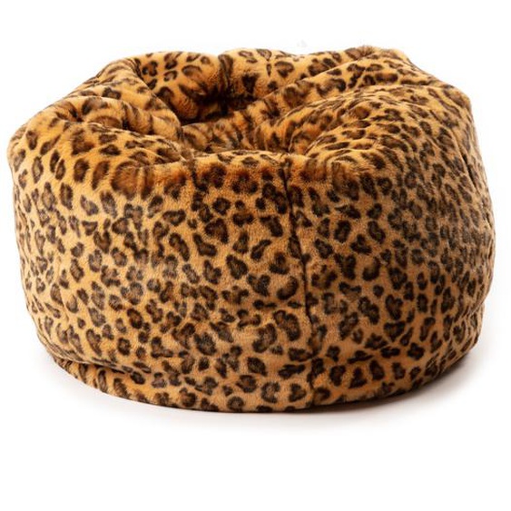Pouf en peluche Léopard Theo avec remplissage