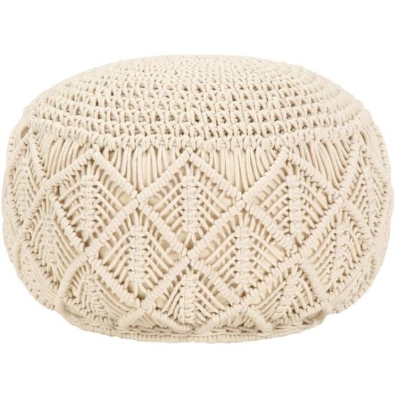 Pouf fait à la main en macramé 45 x 30 cm Coton