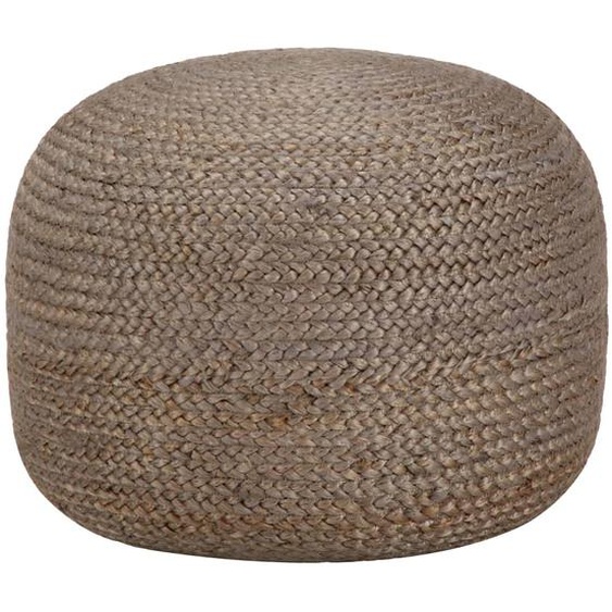 Pouf fait à la main Gris clair 45 x 30 cm Jute