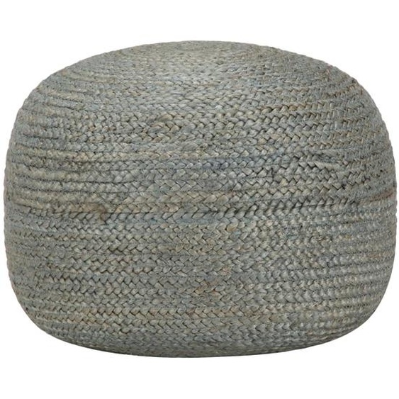 Pouf fait à la main Vert olive 45 x 30 cm Jute
