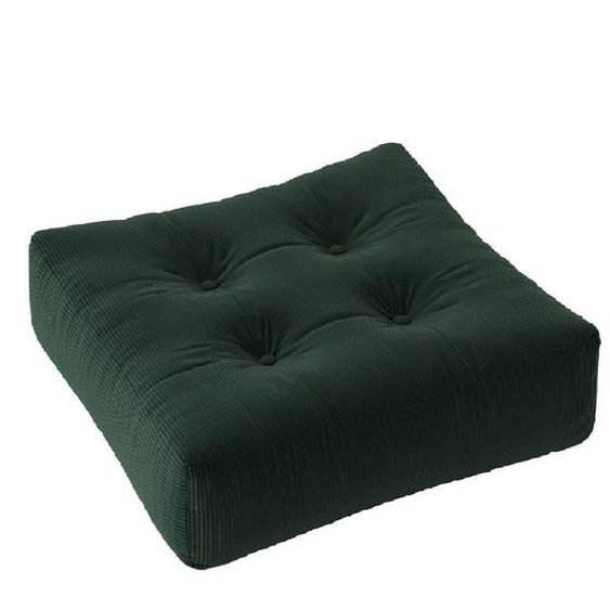 Pouf futon velours MORE POUF coloris algue marine