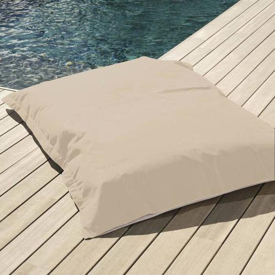 Pouf Géant XXL Déhoussable Flottant pour Piscine Deco Arts Beige