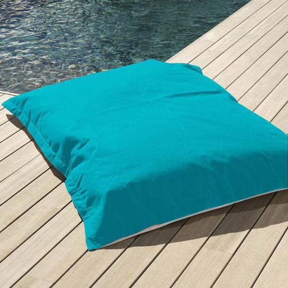 Pouf Géant XXL Déhoussable Flottant pour Piscine Deco Arts Bleu caraibes