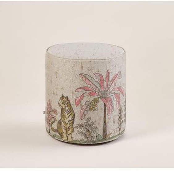 MADURA - Pouf Lakkarda  en Revêtement jacquard effet tapisserie Multicolore