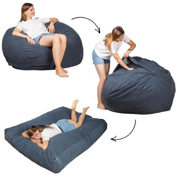 Pouf lit convertible 2en1 Bananair Bleu foncé