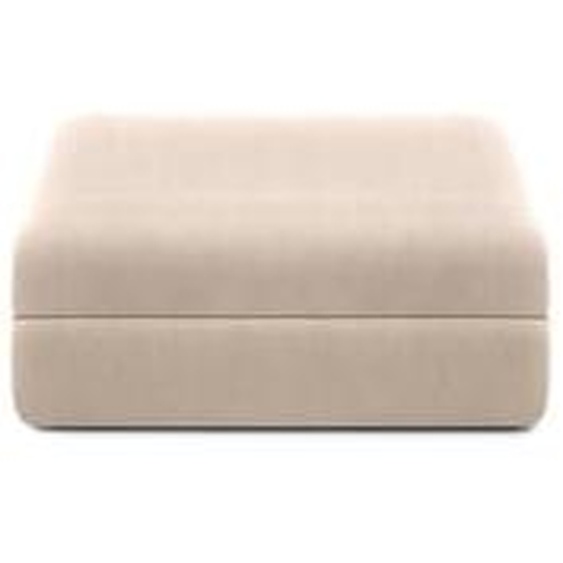 Pouf modulable et convertible - Tissu lisse - Taupe