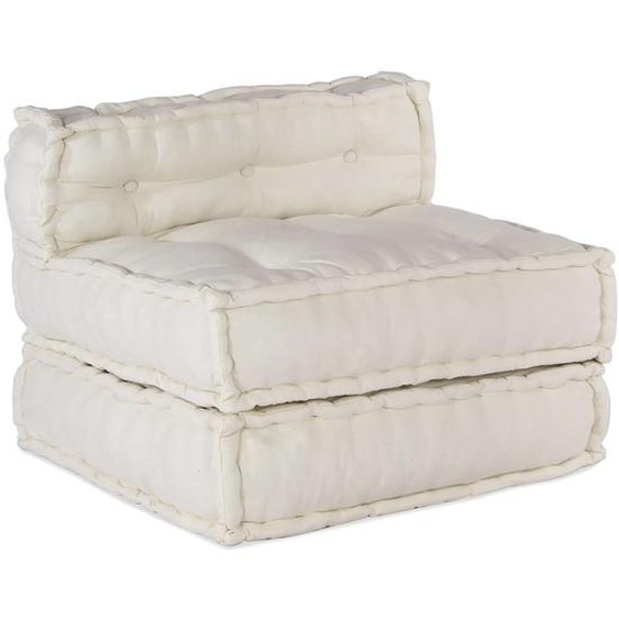 Canapé modulaire crème 70x70x54 tissu