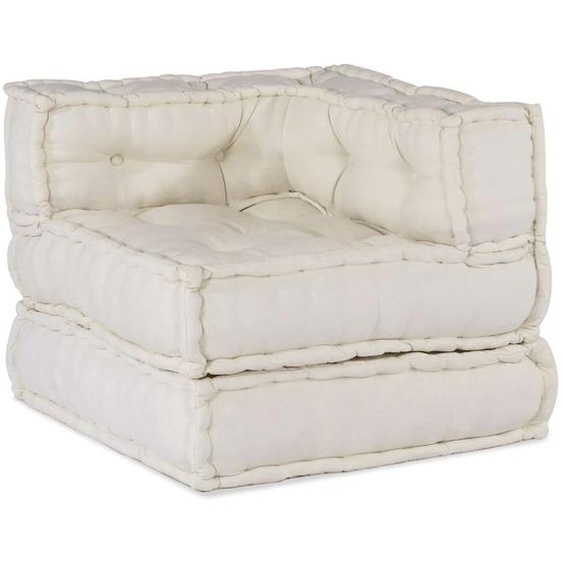 Canapé modulaire crème 70x70x54 tissu